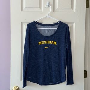 Nike Dry Fit University of Michigan Long Sleeve